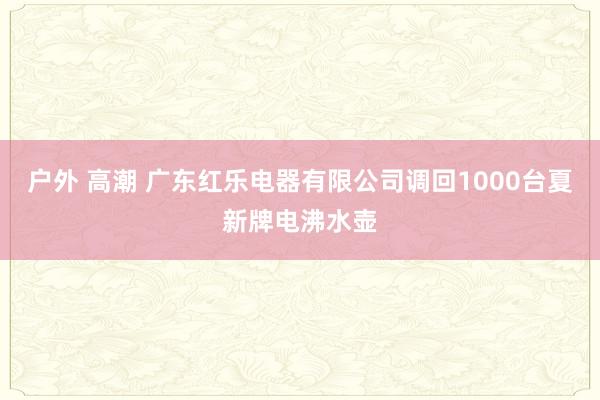 户外 高潮 广东红乐电器有限公司调回1000台夏新牌电沸水壶