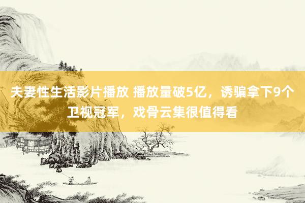夫妻性生活影片播放 播放量破5亿，诱骗拿下9个卫视冠军，戏骨云集很值得看