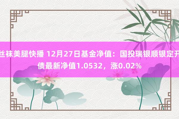 丝袜美腿快播 12月27日基金净值：国投瑞银顺银定开债最新净值1.0532，涨0.02%