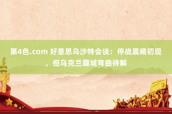 第4色.com 好意思乌沙特会谈：停战晨曦初现，但乌克兰疆域弯曲待解