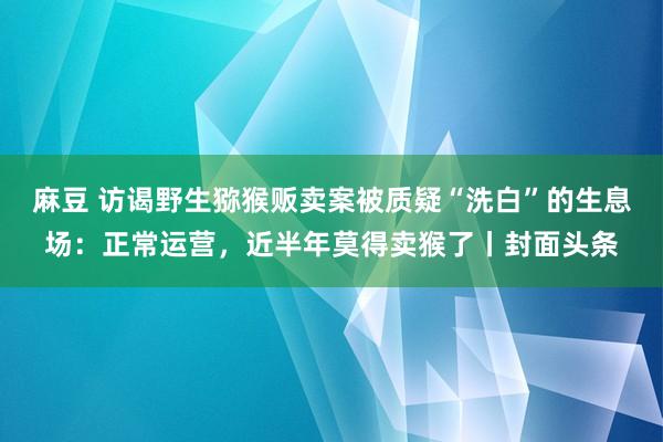 麻豆 访谒野生猕猴贩卖案被质疑“洗白”的生息场：正常运营，近半年莫得卖猴了丨封面头条