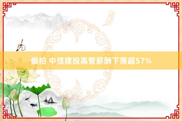 偷拍 中信建投高管薪酬下落超57%