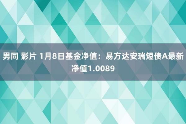 男同 影片 1月8日基金净值：易方达安瑞短债A最新净值1.0089
