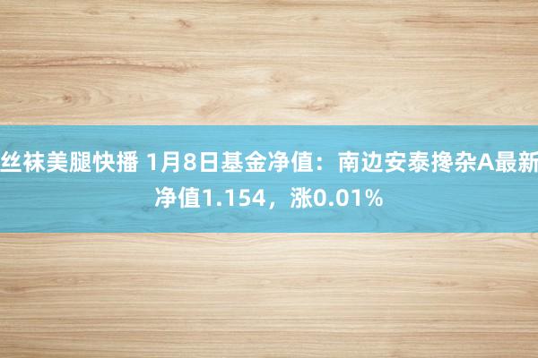 丝袜美腿快播 1月8日基金净值：南边安泰搀杂A最新净值1.154，涨0.01%