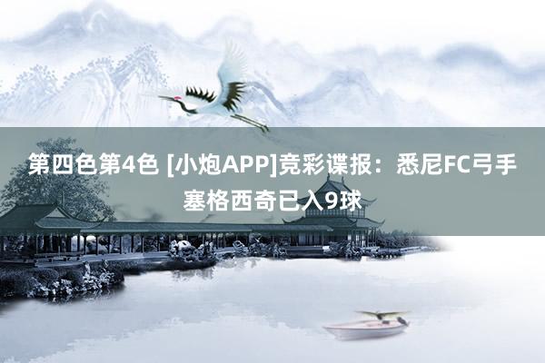 第四色第4色 [小炮APP]竞彩谍报：悉尼FC弓手塞格西奇已入9球