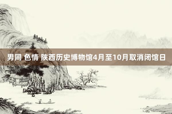 男同 色情 陕西历史博物馆4月至10月取消闭馆日