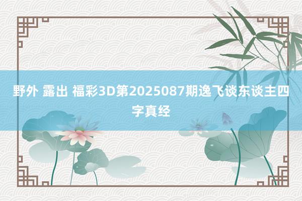 野外 露出 福彩3D第2025087期逸飞谈东谈主四字真经