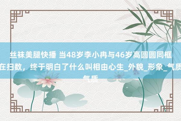 丝袜美腿快播 当48岁李小冉与46岁高圆圆同框在扫数，终于明白了什么叫相由心生_外貌_形象_气质
