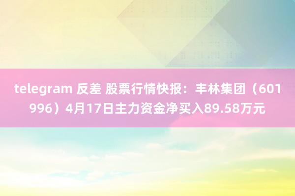 telegram 反差 股票行情快报：丰林集团（601996）4月17日主力资金净买入89.58万元
