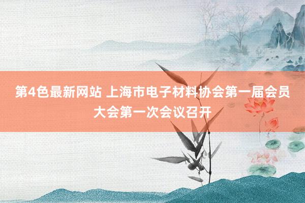 第4色最新网站 上海市电子材料协会第一届会员大会第一次会议召开